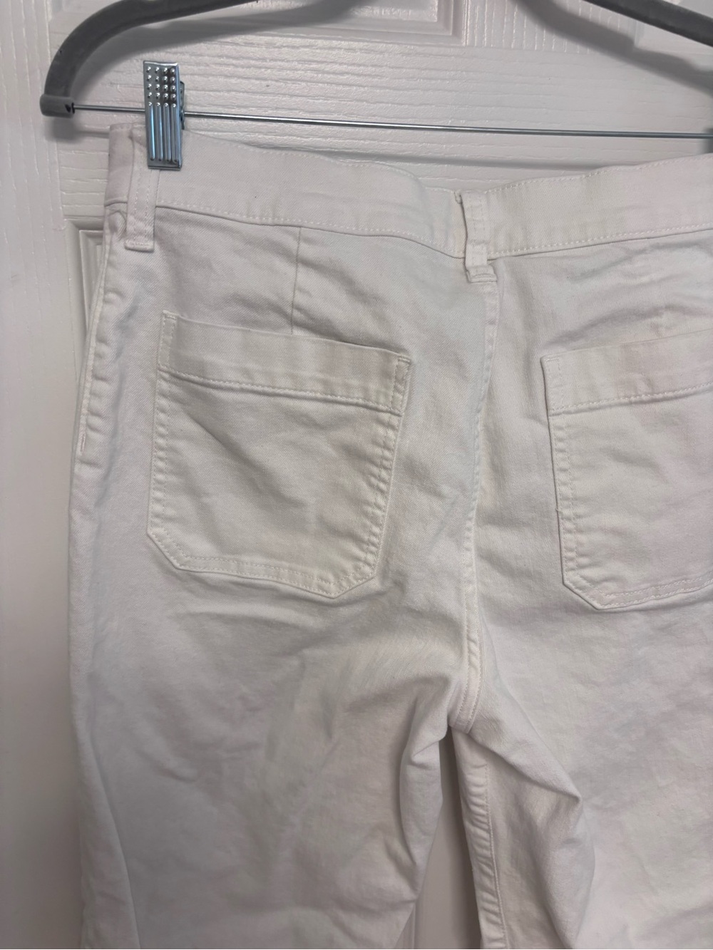 J. Crew Full length Slim White Wide Leg Jeans in white - Picture 10 of 15